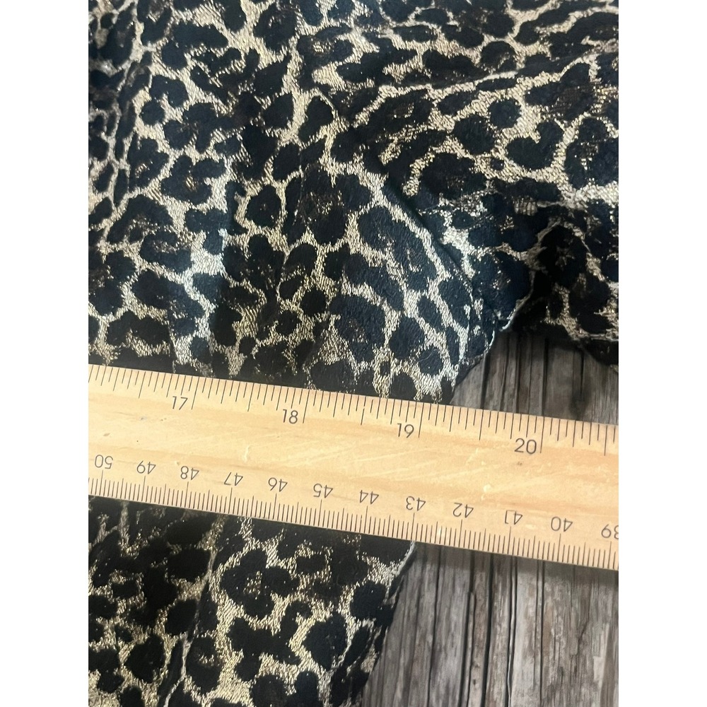 The Kooples Paris Leopard Print Blazer Gold Metallic Double Breasted Jacket 1 S - Picture 6 of 9